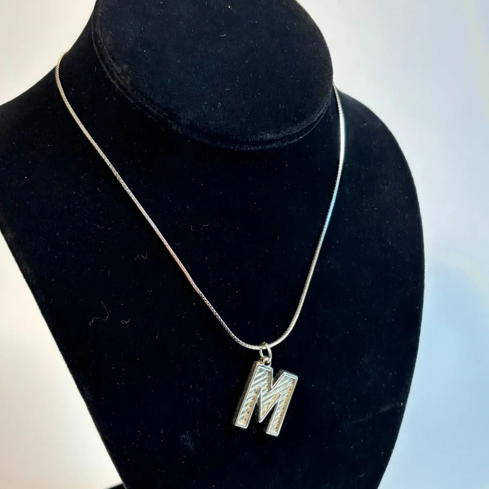 Y2K Necklace Alphabet M Initial ChokerPersonalized‎ 2000s Retro Girlhoodcore